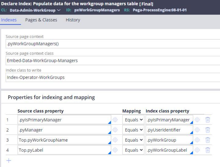 Declare Index Pages